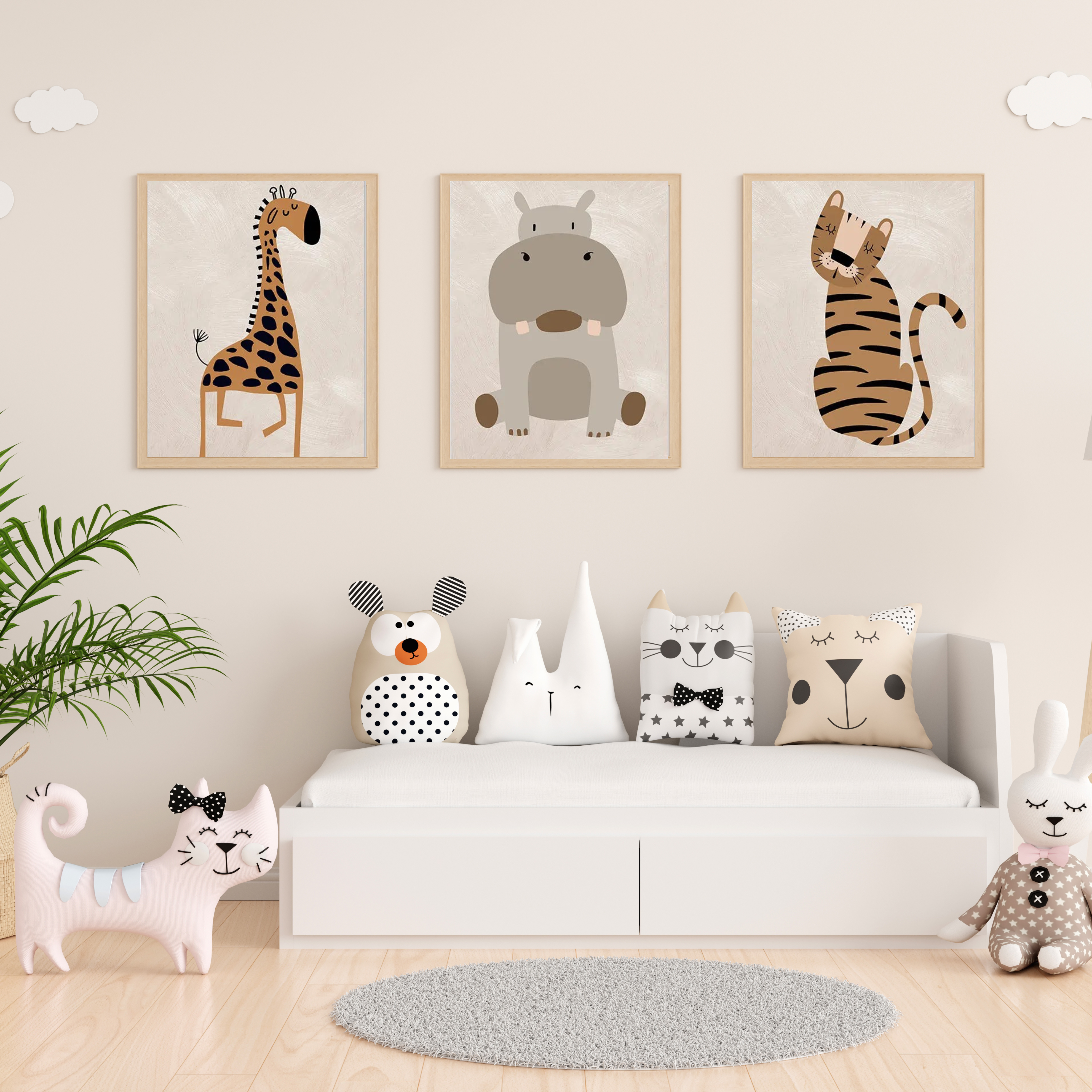 Affiches murales chambre bébé.