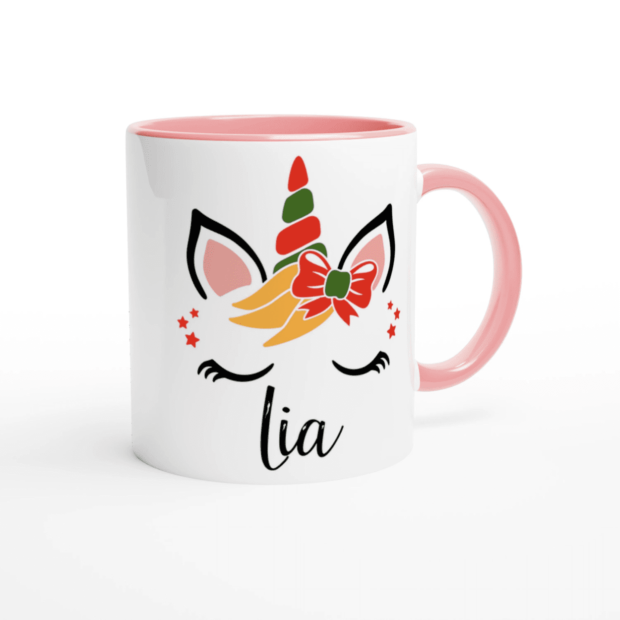Mug licorne personnalisable spécial Noël