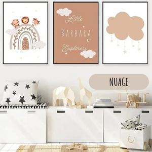 Décoration murale bébé terracotta personnalisée