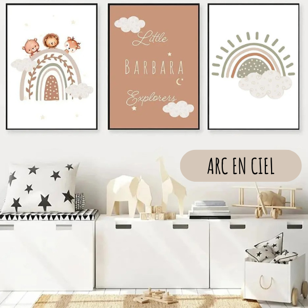 Décoration murale bébé terracotta personnalisée