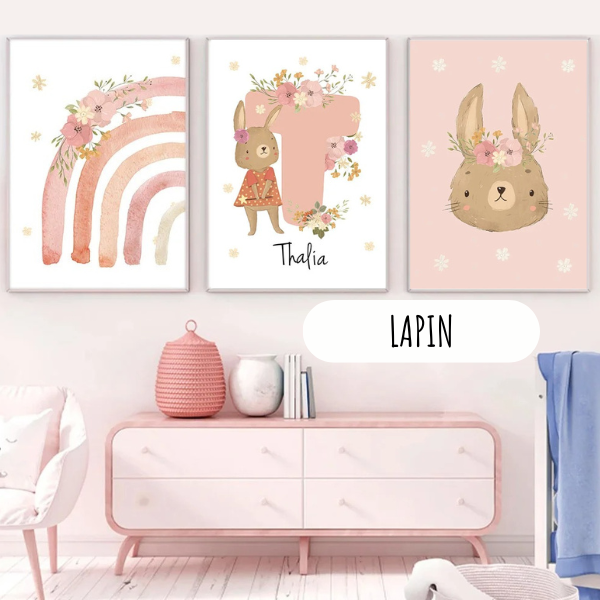 Décoration murale bébé fille à personnaliser