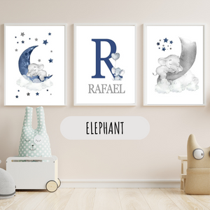Affiche Chambre Bébé Garçon Personnalisable