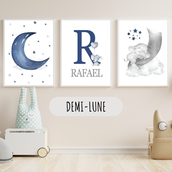 Affiche Chambre Bébé Garçon Personnalisable