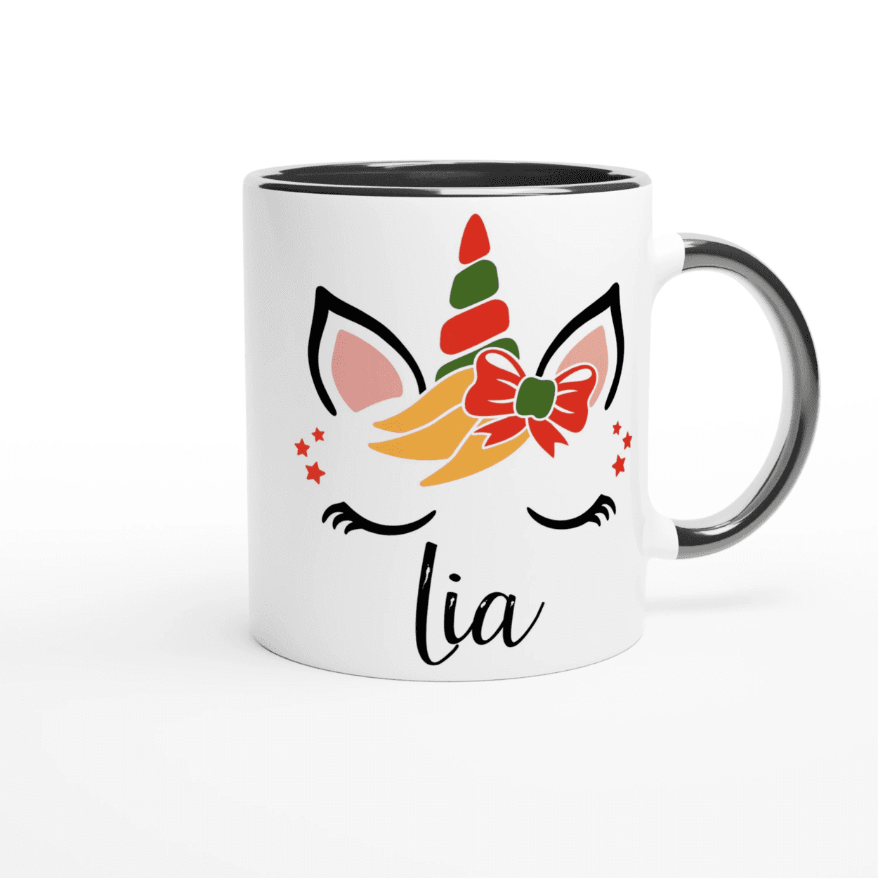 Mug licorne personnalisable spécial Noël