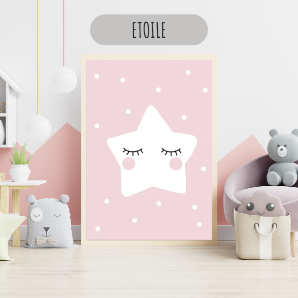 Affiches Décoratives pour Chambre Bébé Déco Roses et Grises