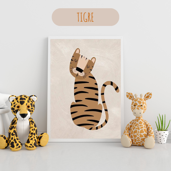 Affiches Décoratives Animaux Safari pour Chambre Enfant et Bébé