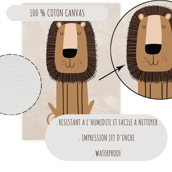 Affiches Décoratives Animaux Safari pour Chambre Enfant et Bébé