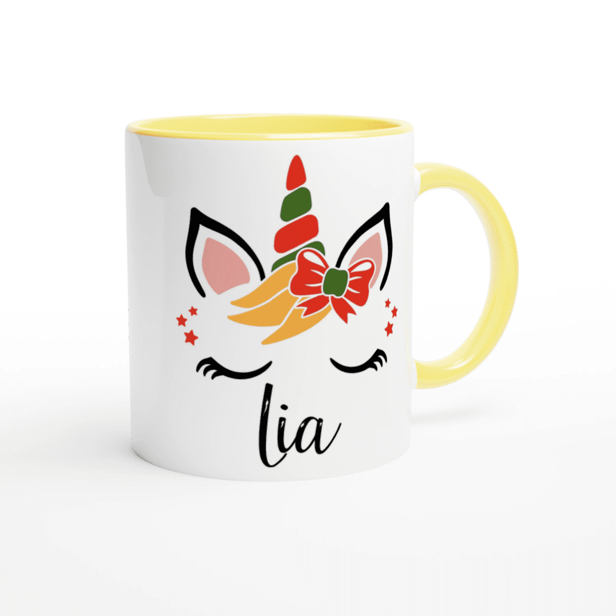Mug licorne personnalisable spécial Noël