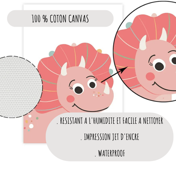 Affiche pour chambre bébé dinosaure