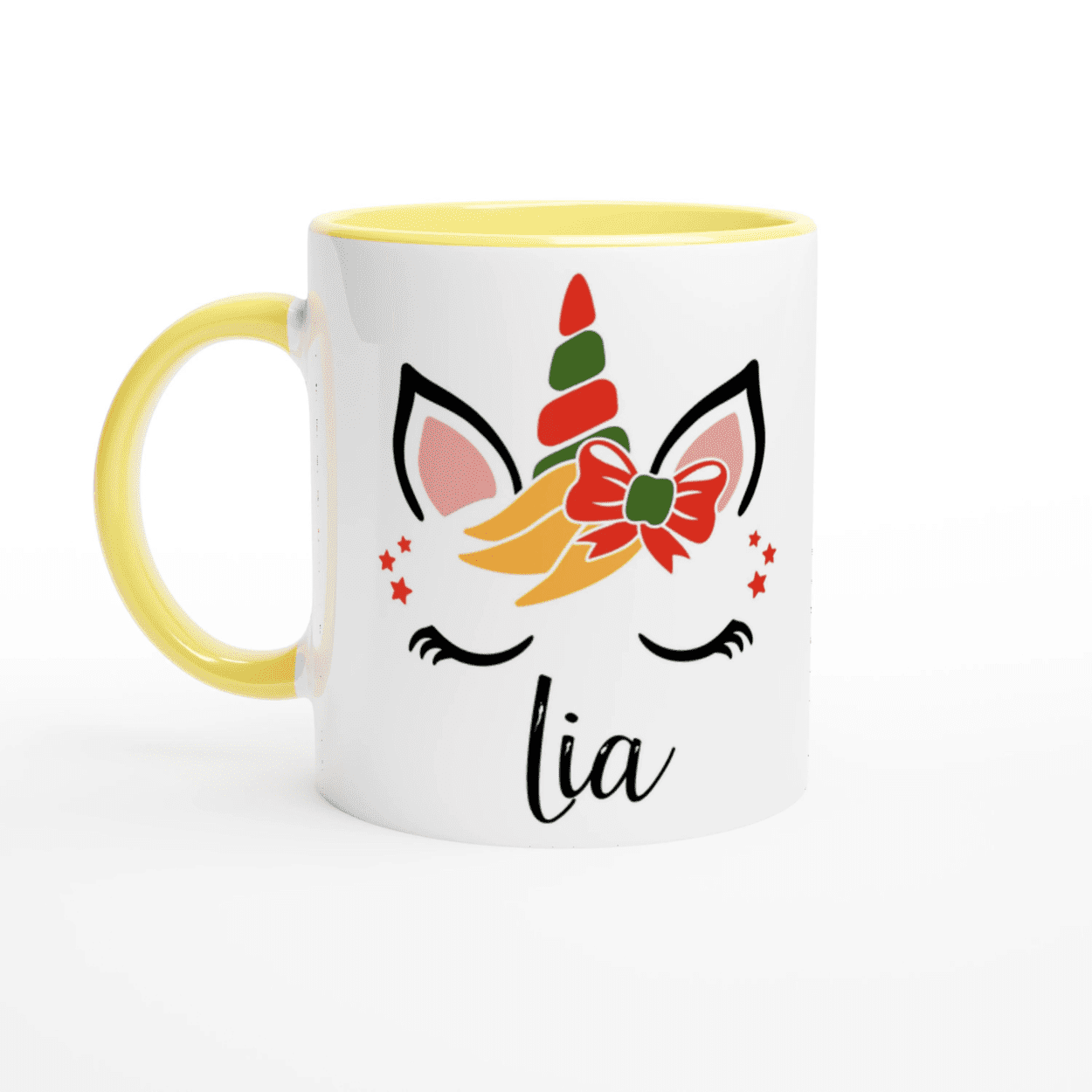Mug licorne personnalisable spécial Noël