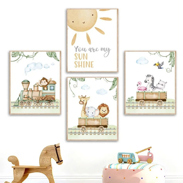 Affiche éducative "You are my sunshine", idéale pour chambre enfant, déco douce et inspirante.