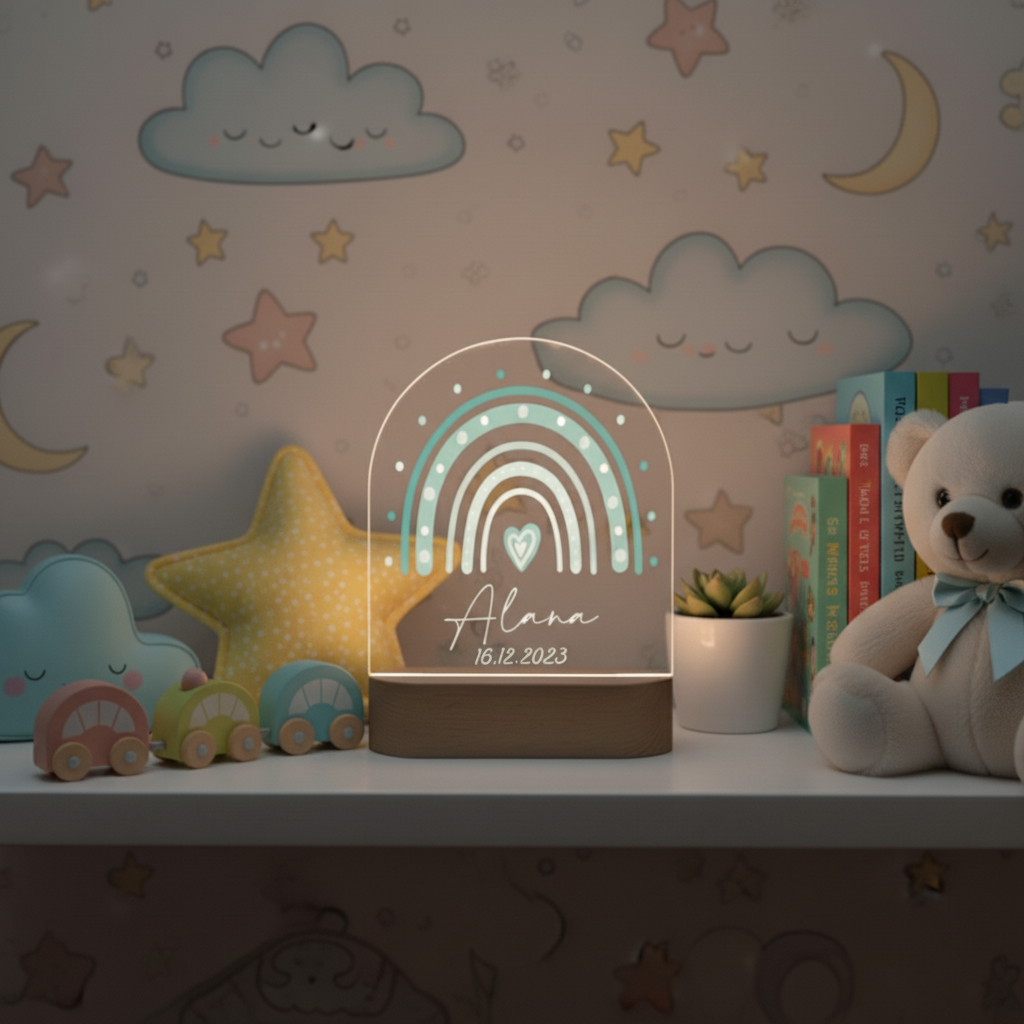 Lampe LED arc-en-ciel apportant une ambiance rassurante pour le coucher