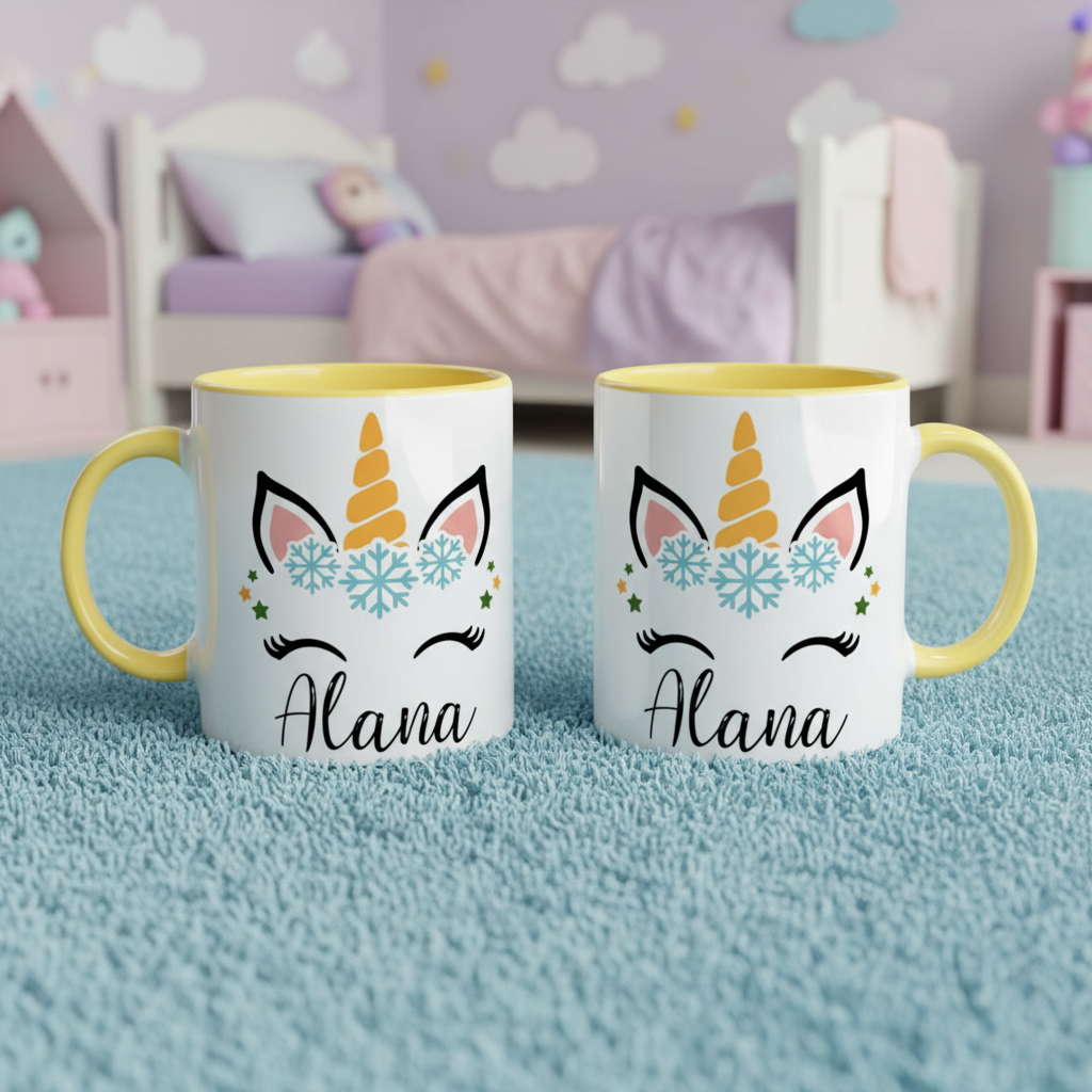 Tasse personnalisée licorne idéale comme cadeau pour enfant