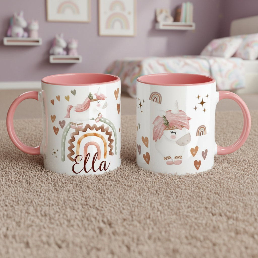 mug licorne enfant idée cadeau personnalisée