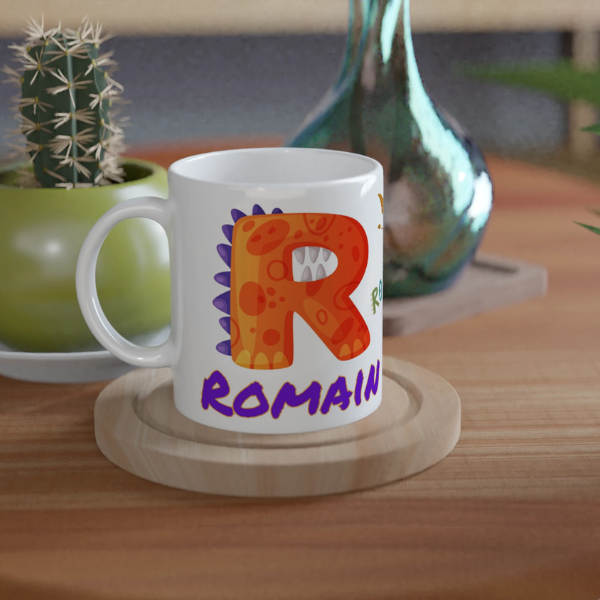 Mug prénom et initial orange