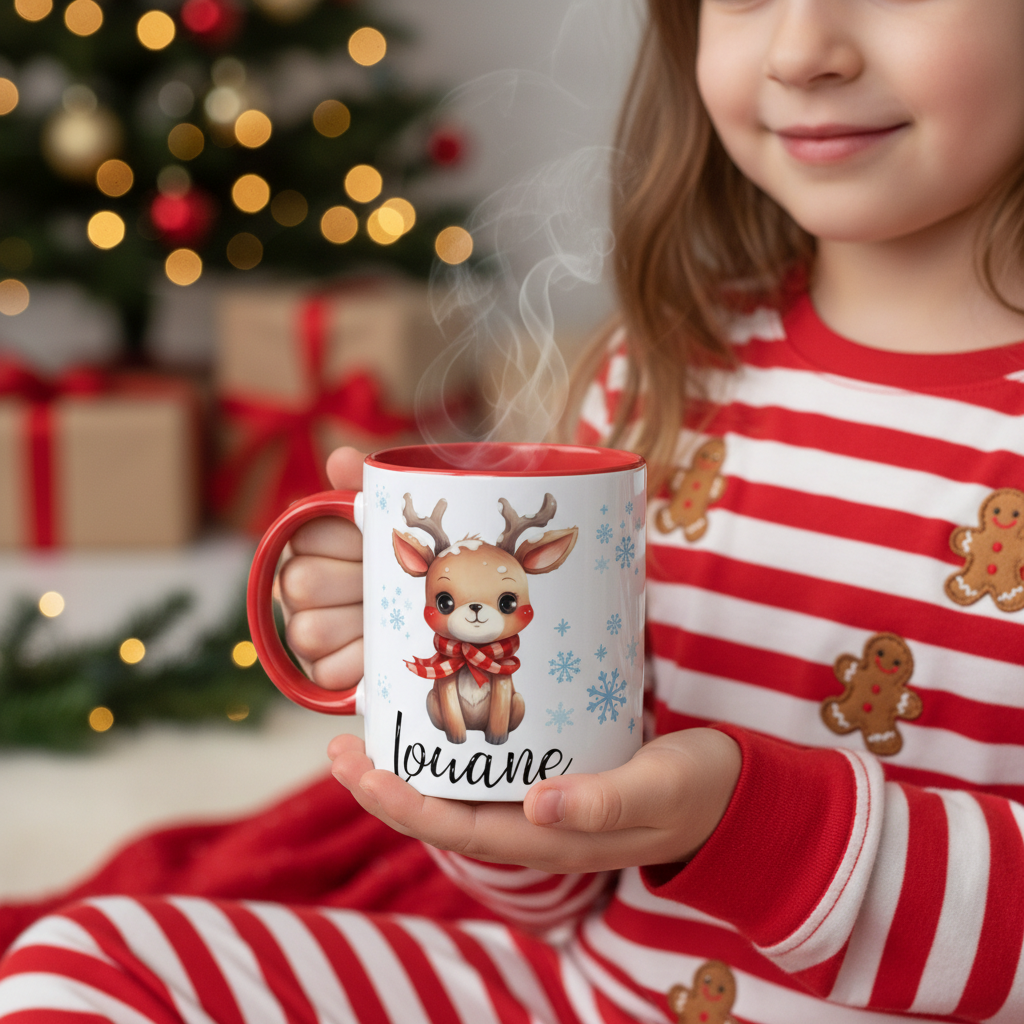 Mug personnalisé pour enfant idée cadeau de Noël