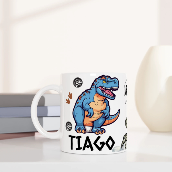 Tasse à personnaliser dinosaure bleu