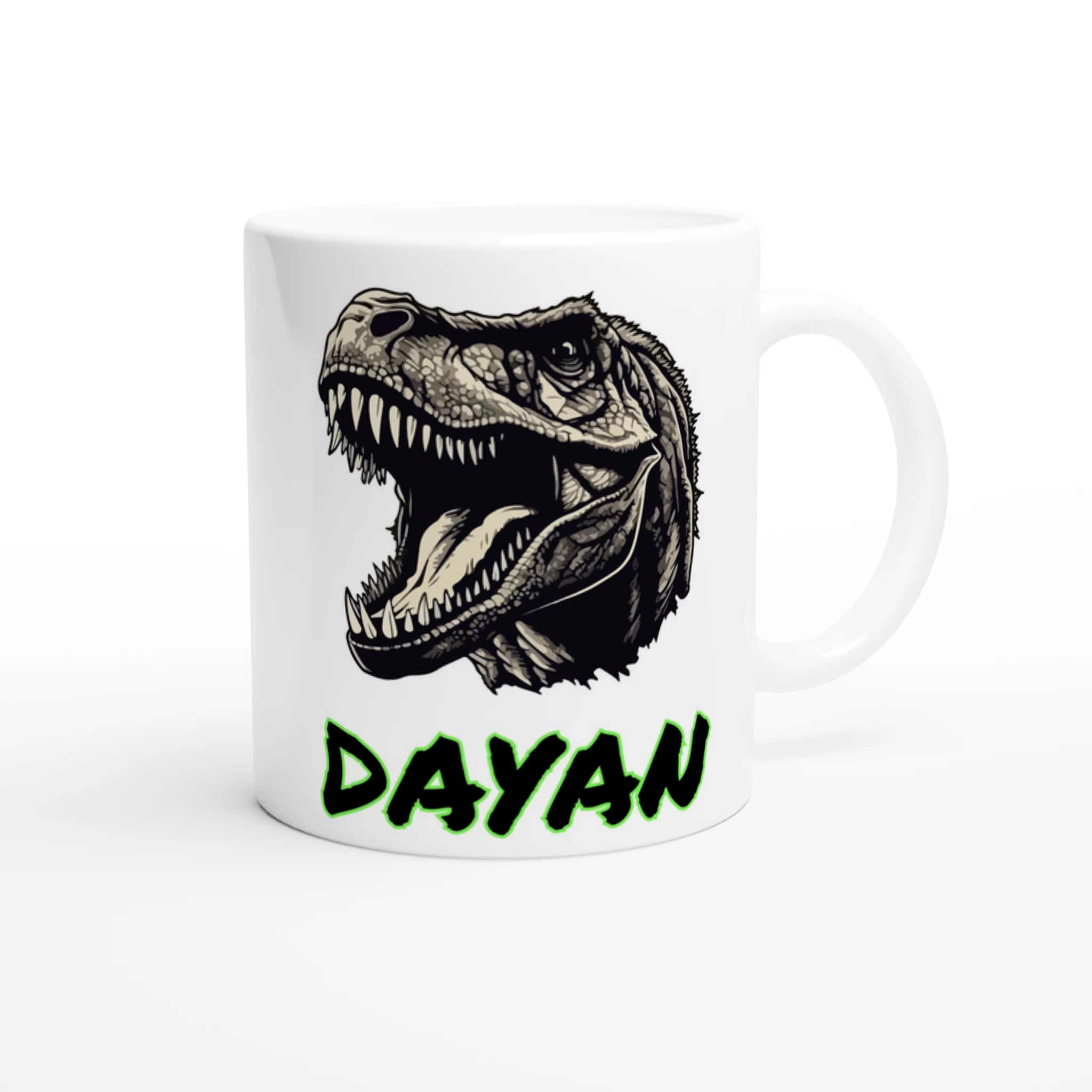 Mug personnalisable tête de dinosaure féroce