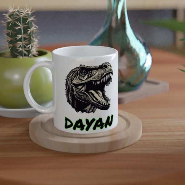 Mug enfant personnalisé tête de T-Rex féroce