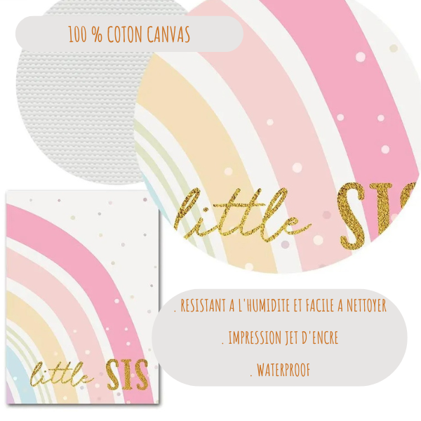 Toile canvas pour décoration murale sur le thème des sœurs avec impression de qualité et rendu doux