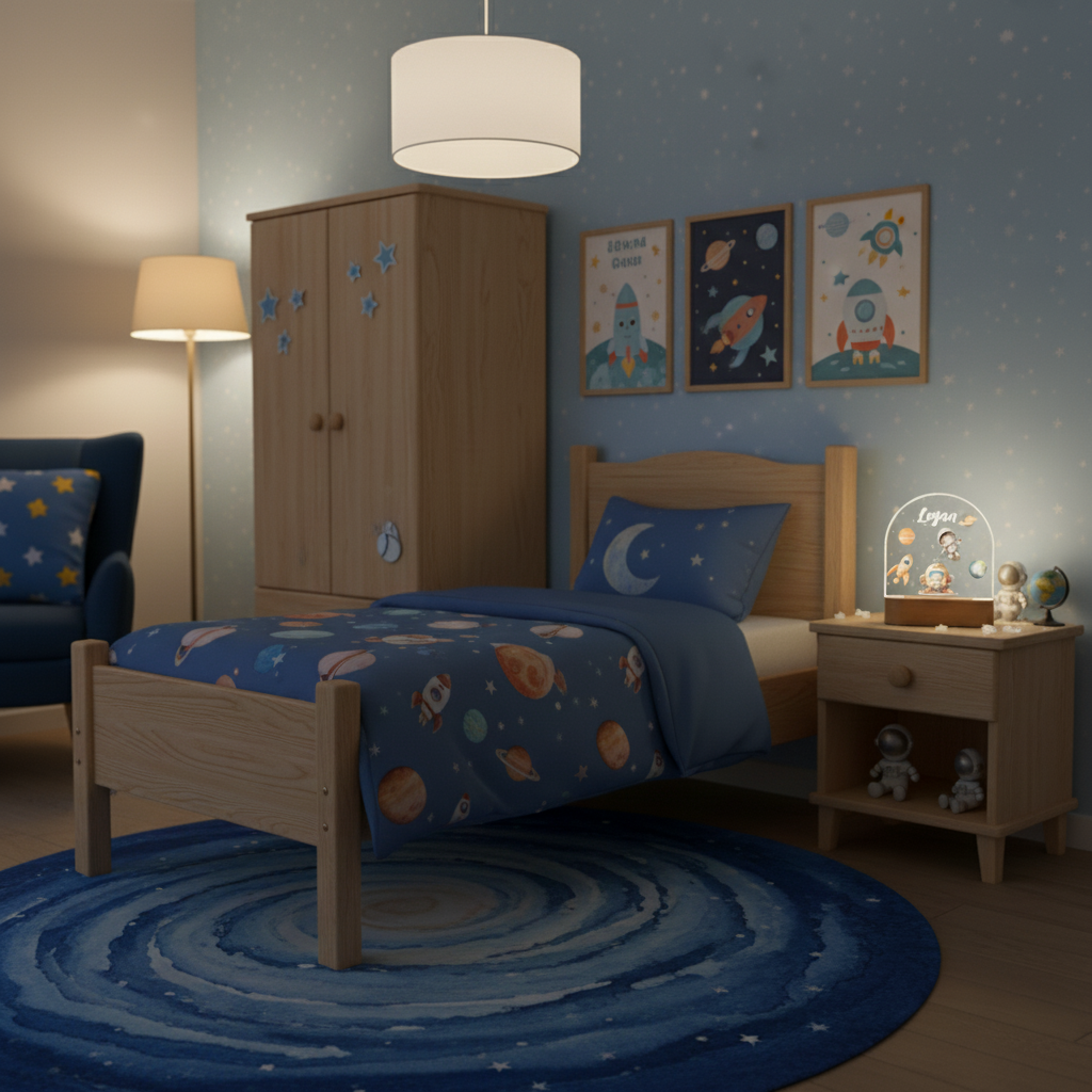 Veilleuse astronaute personnalisée avec prénom enfant