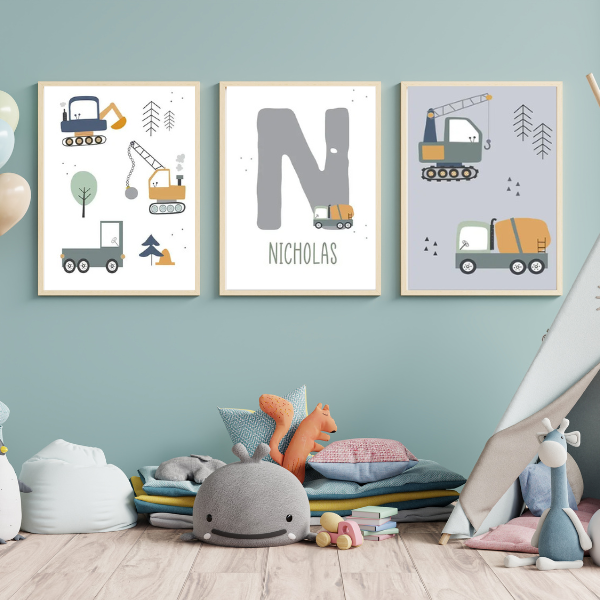 Décoration pour passionnés de chantier de construction.