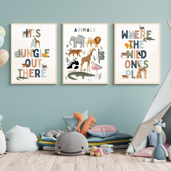 Affiches Personnalisées Savane pour Chambre d’Enfant