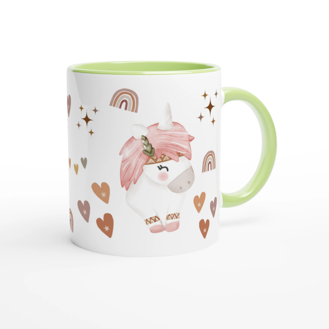 Mug licorne boho chic personnalisé pour enfants