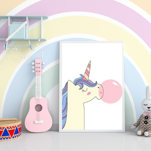 Affiches licorne et arc-en-ciel pour décoration chambre enfant