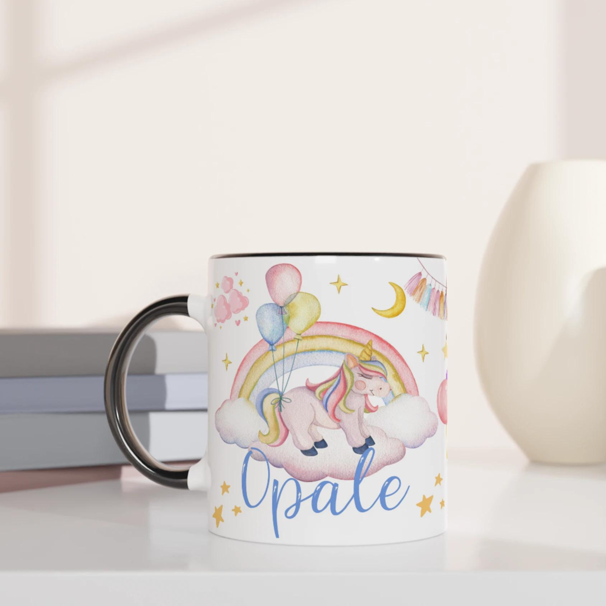 Mug Licorne Personnalisé avec Prénom - Rêve Arc-en-ciel