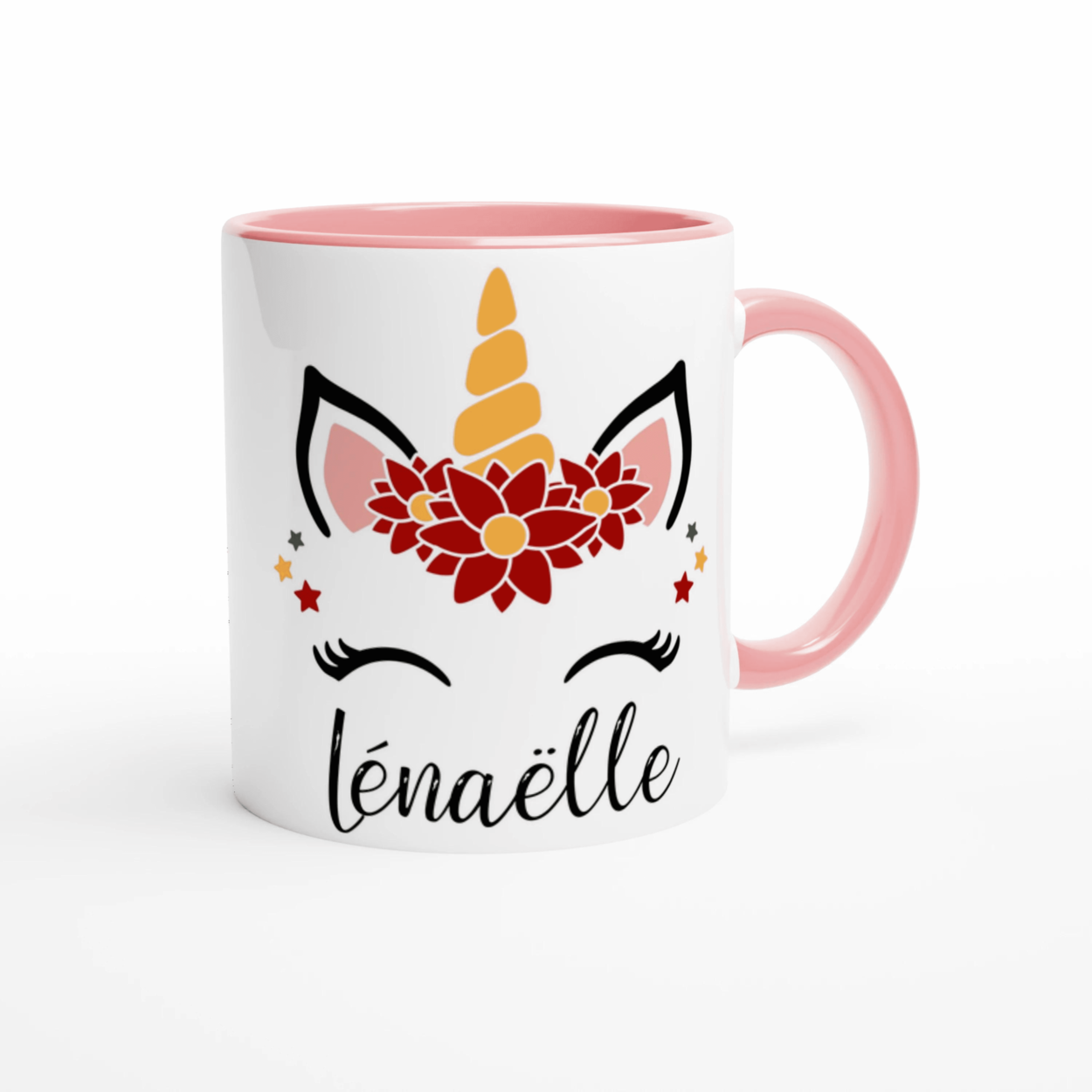 Mug Licorne de Noël Personnalisé avec Prénom – Cadeau Magique et Festif