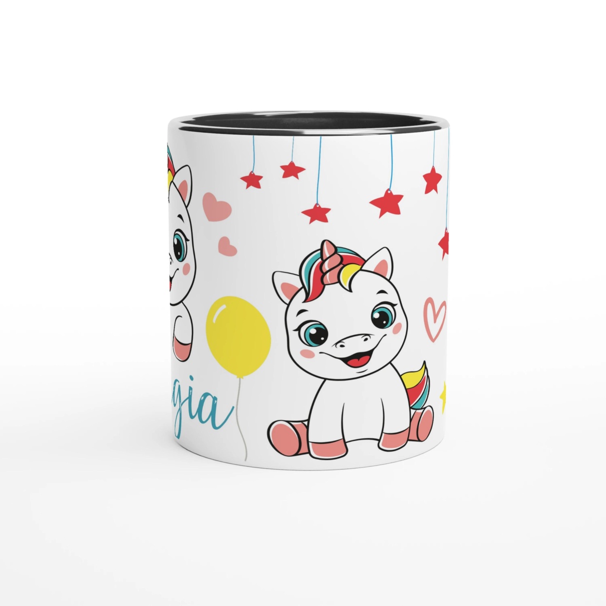 Mug personnalisé avec licorne et prénom – Cadeau féerique pour enfants