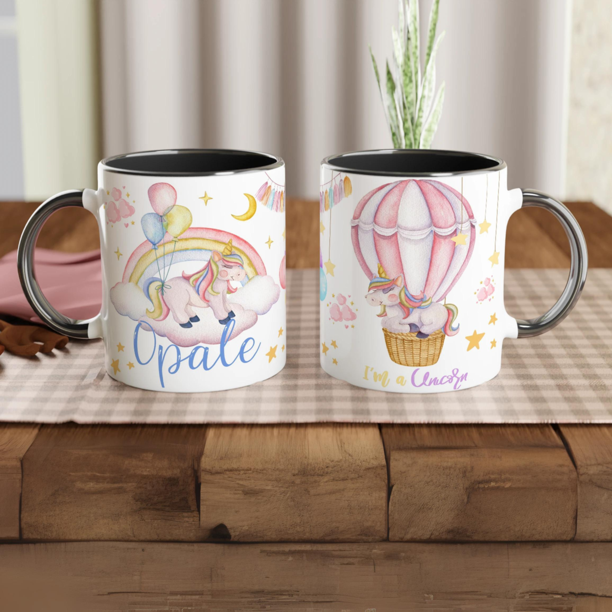 Mug Licorne Personnalisé avec Prénom - Rêve Arc-en-ciel