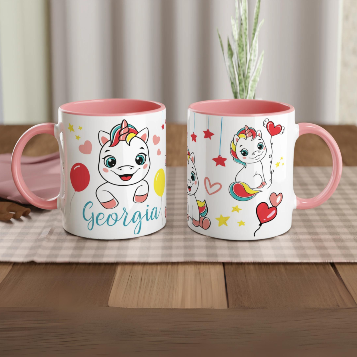 Mug personnalisé avec licorne et prénom – Cadeau féerique pour enfants