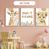 Affiches décoratives Thème Safari Arc-en-Ciel pour chambre enfant 🌈🦒