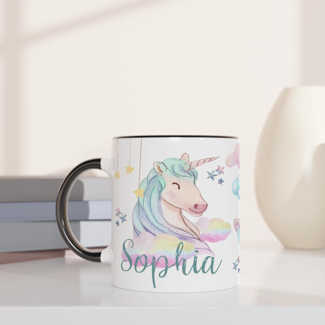 Mug Licorne Personnalisé - Cadeau féerique pour enfants et rêveurs