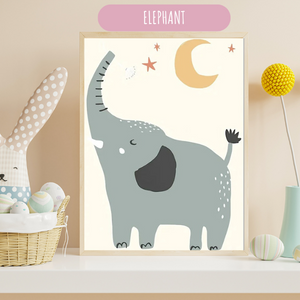 Affiches Animaux De La Savane - Poster Pour Chambre bébé