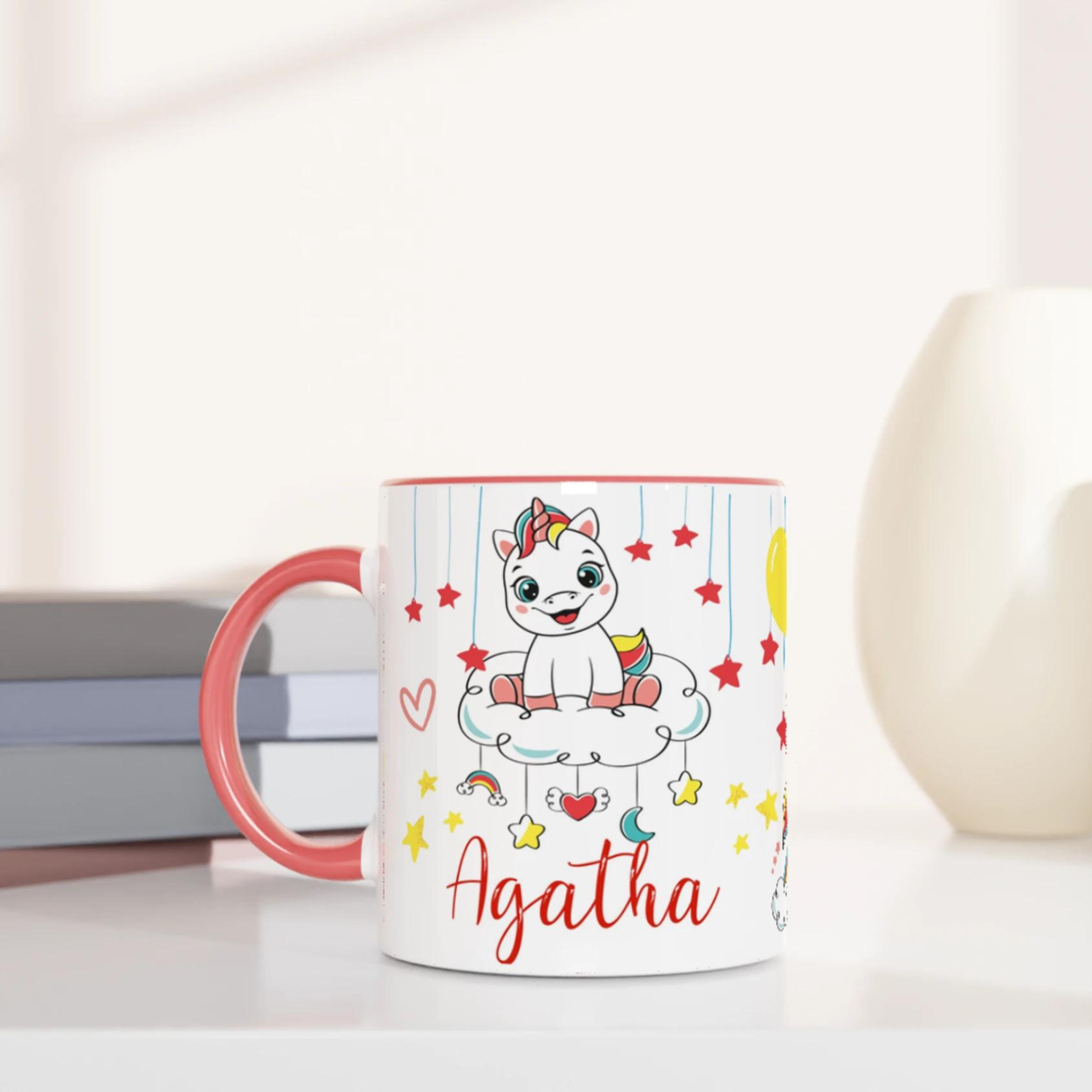 Mug Licorne Personnalisé avec Prénom - Cadeau féerique pour enfants