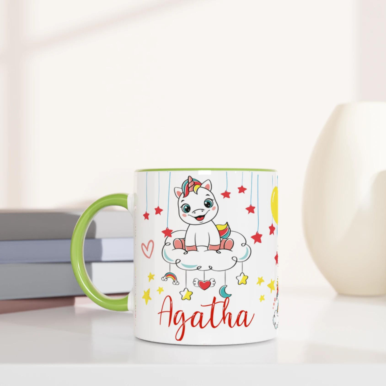 Mug Licorne Personnalisé avec Prénom - Cadeau féerique pour enfants