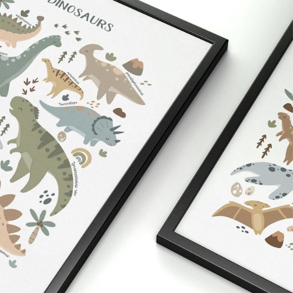 Affiches Dinosaure Educatives - Cadeau Dinosaure