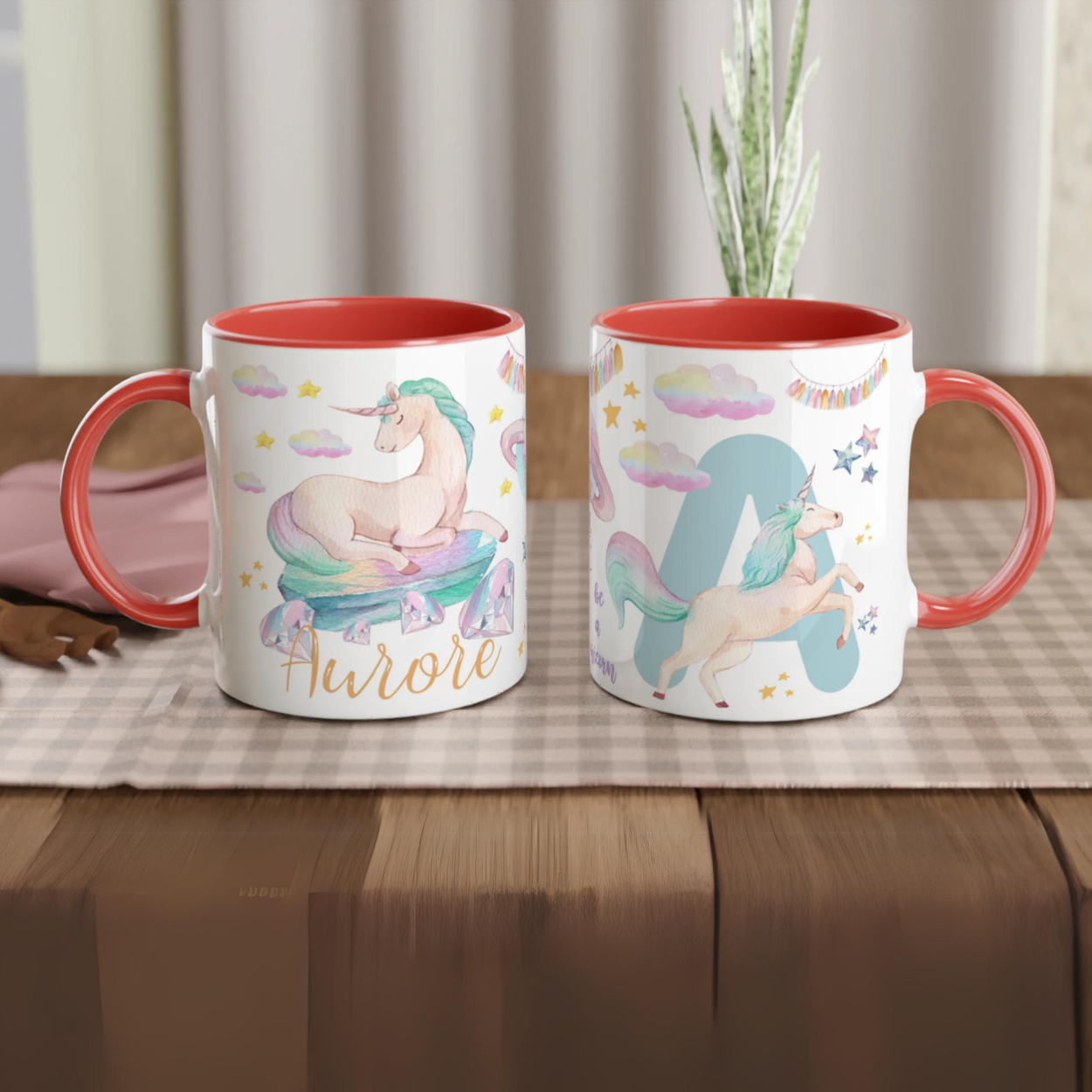 Mug personnalisé Licorne Magique pour Enfants