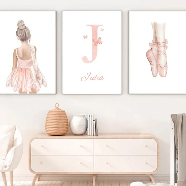 Affiches personnalisées danse et ballerine - Déco chambre enfant