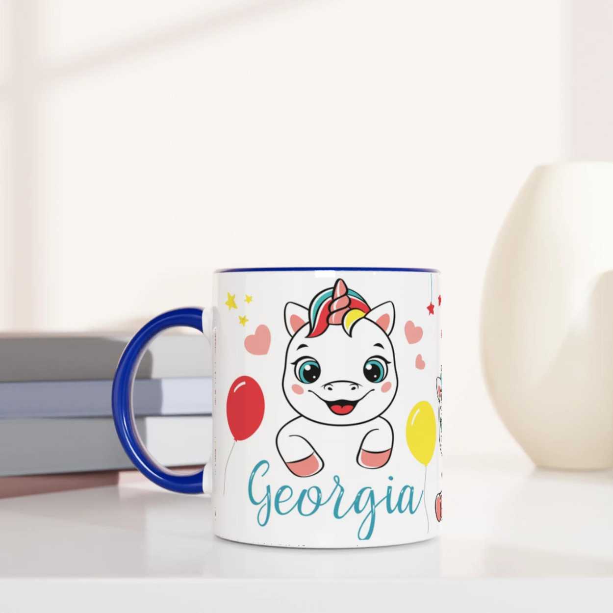 Mug personnalisé avec licorne et prénom – Cadeau féerique pour enfants