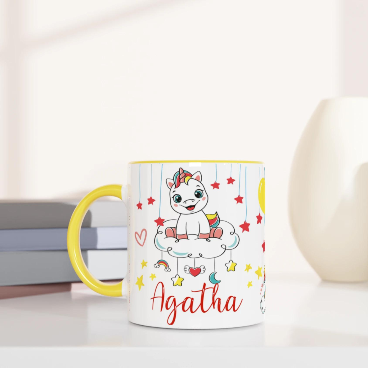 Mug Licorne Personnalisé avec Prénom - Cadeau féerique pour enfants