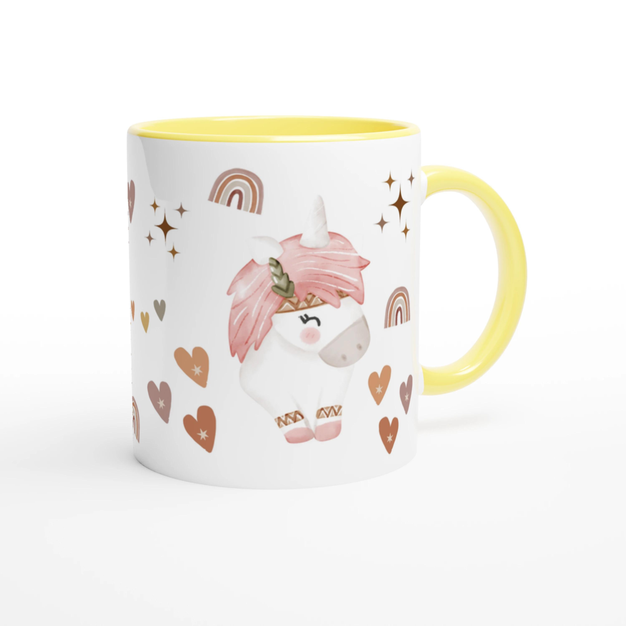 Mug licorne boho chic personnalisé pour enfants