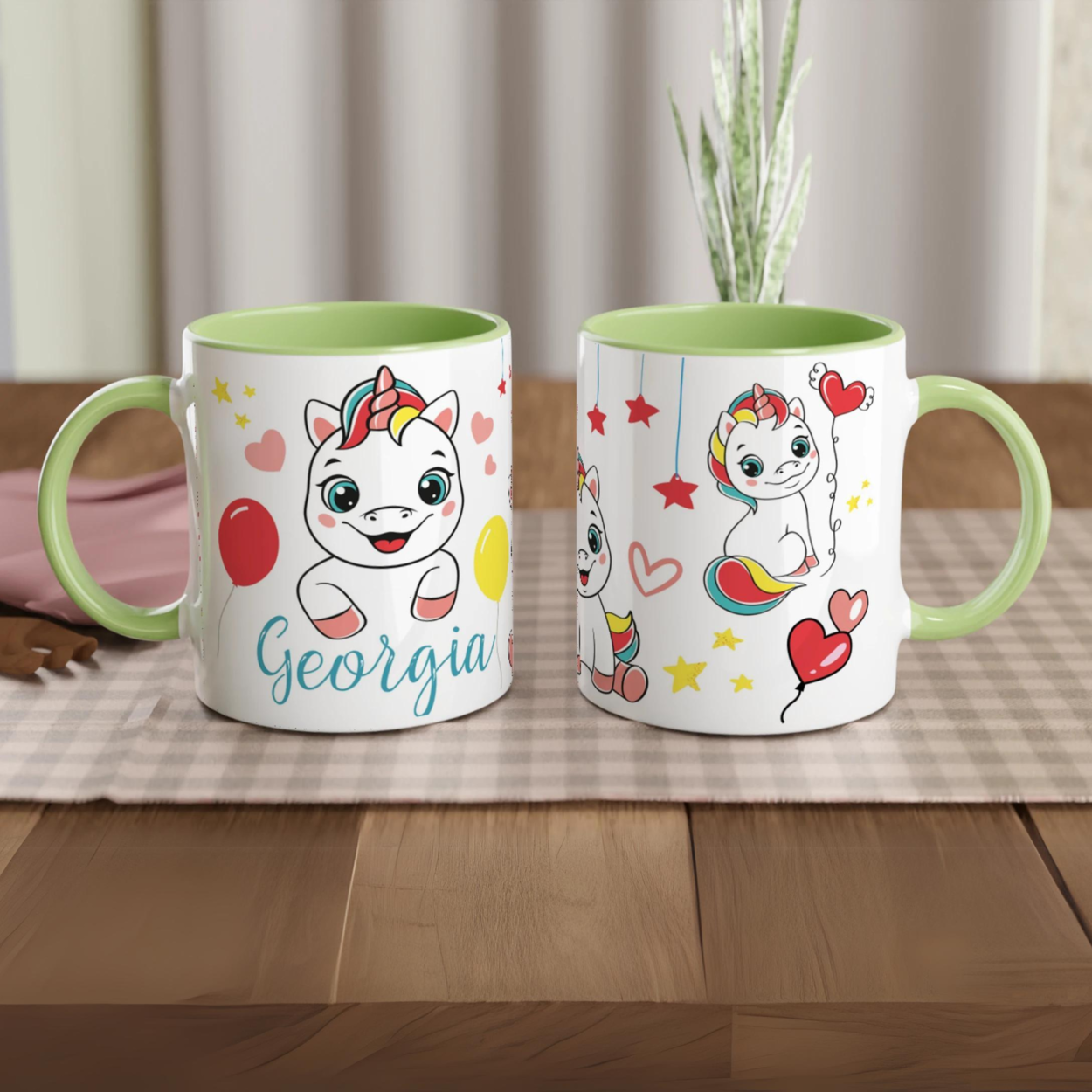 Mug personnalisé avec licorne et prénom – Cadeau féerique pour enfants