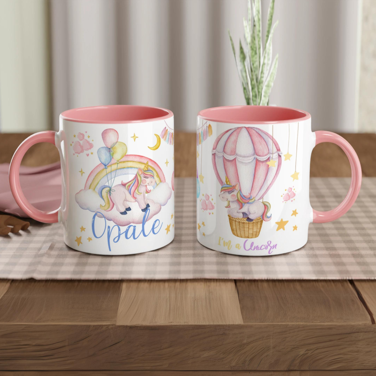 Mug Licorne Personnalisé avec Prénom - Rêve Arc-en-ciel