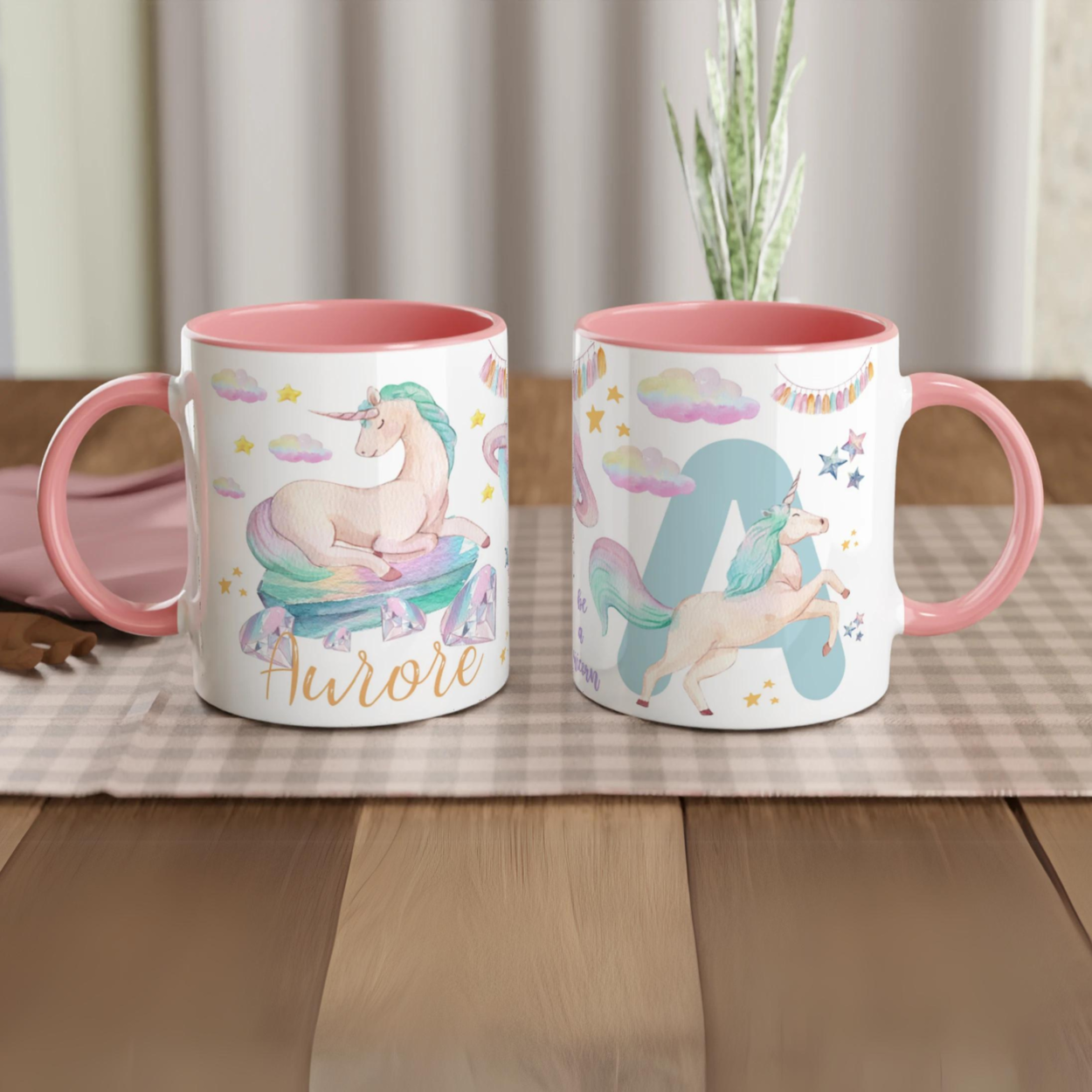 Mug personnalisé Licorne Magique pour Enfants