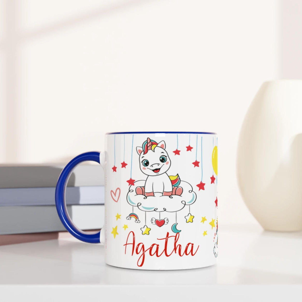 Mug Licorne Personnalisé avec Prénom - Cadeau féerique pour enfants