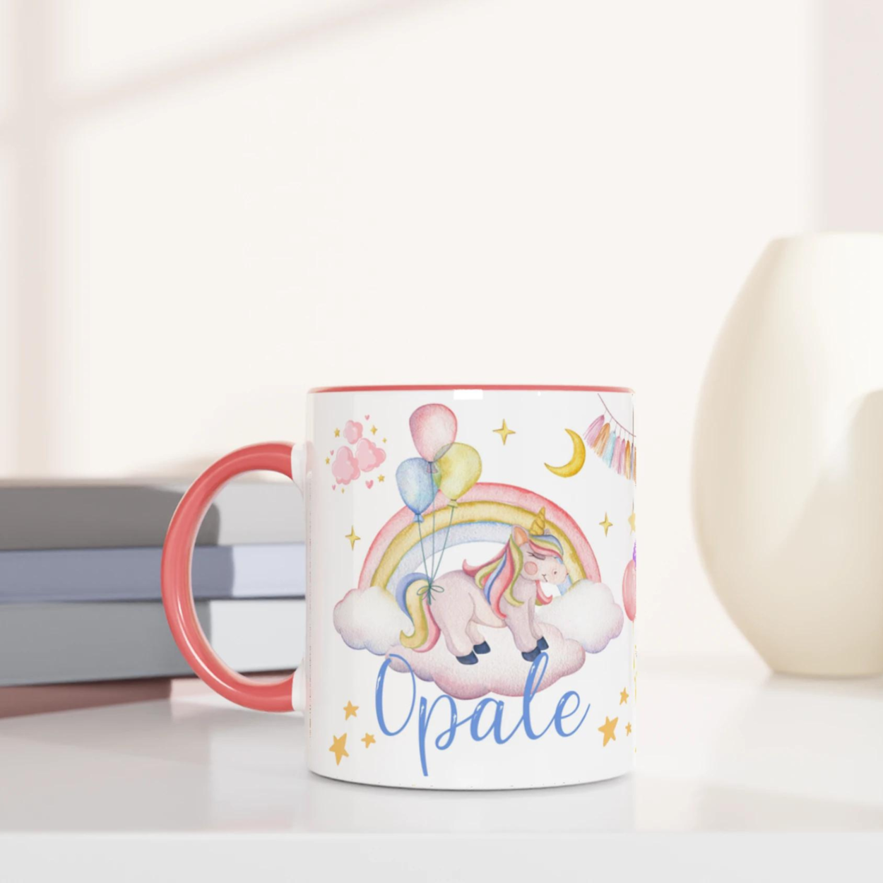 Mug Licorne Personnalisé avec Prénom - Rêve Arc-en-ciel